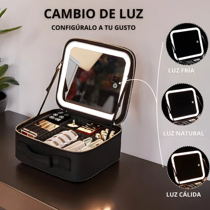 Maletín de maquillaje LED